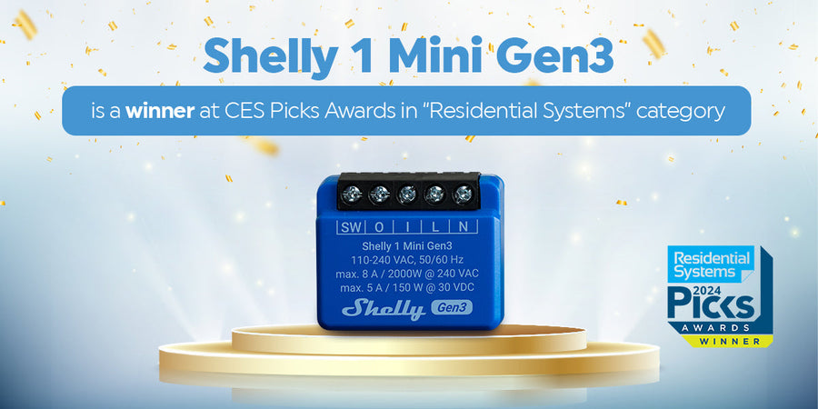 Shelly 1 Mini Gen3 is a winner at CES Picks Awards 2024