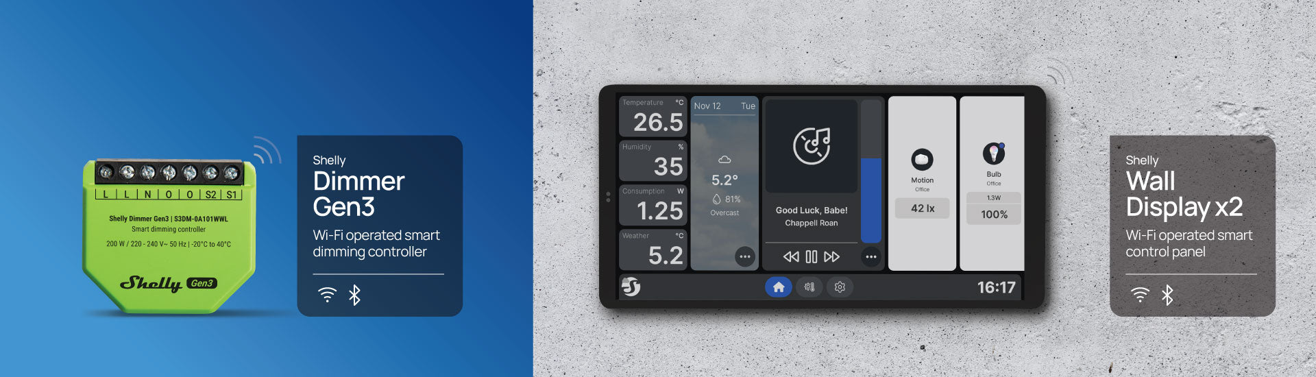 Shelly Group premieres Shelly Dimmer Gen3 and Shelly Wall Display X2