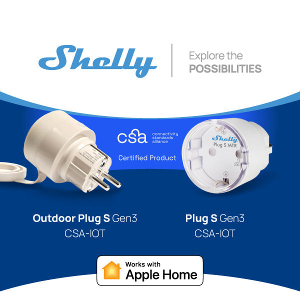 Two Shelly Group Devices Earn “Works with Apple Home” Certification via Matter Protocol