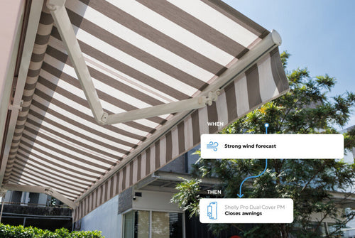 An awning that follows the weather