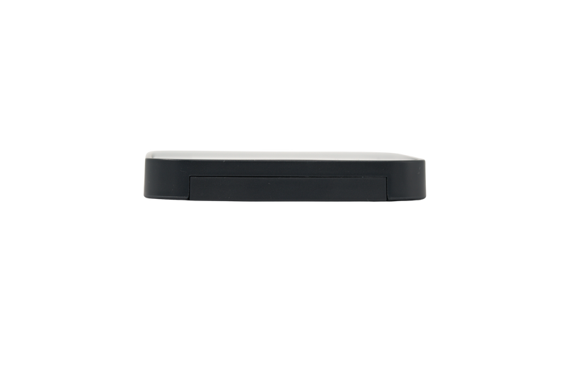 The Shelly BLU H&T Display ZB Black by Shelly USA is a black, rectangular electronic device with a flat top, shown from the front against a plain white background.