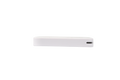 The Shelly USA Shelly BLU H&T Display ZB White is a small, rectangular white electronic device with rounded edges and a single narrow black slot on the right side, shown against a plain white background.