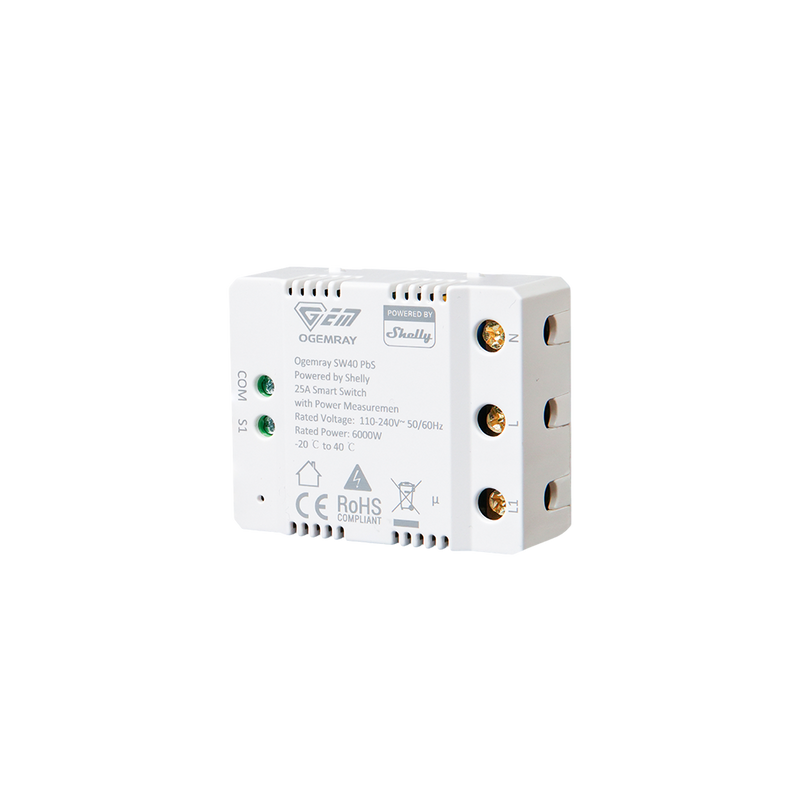 Ogemray Smart relay 25A - Relay Switches - Shelly USA