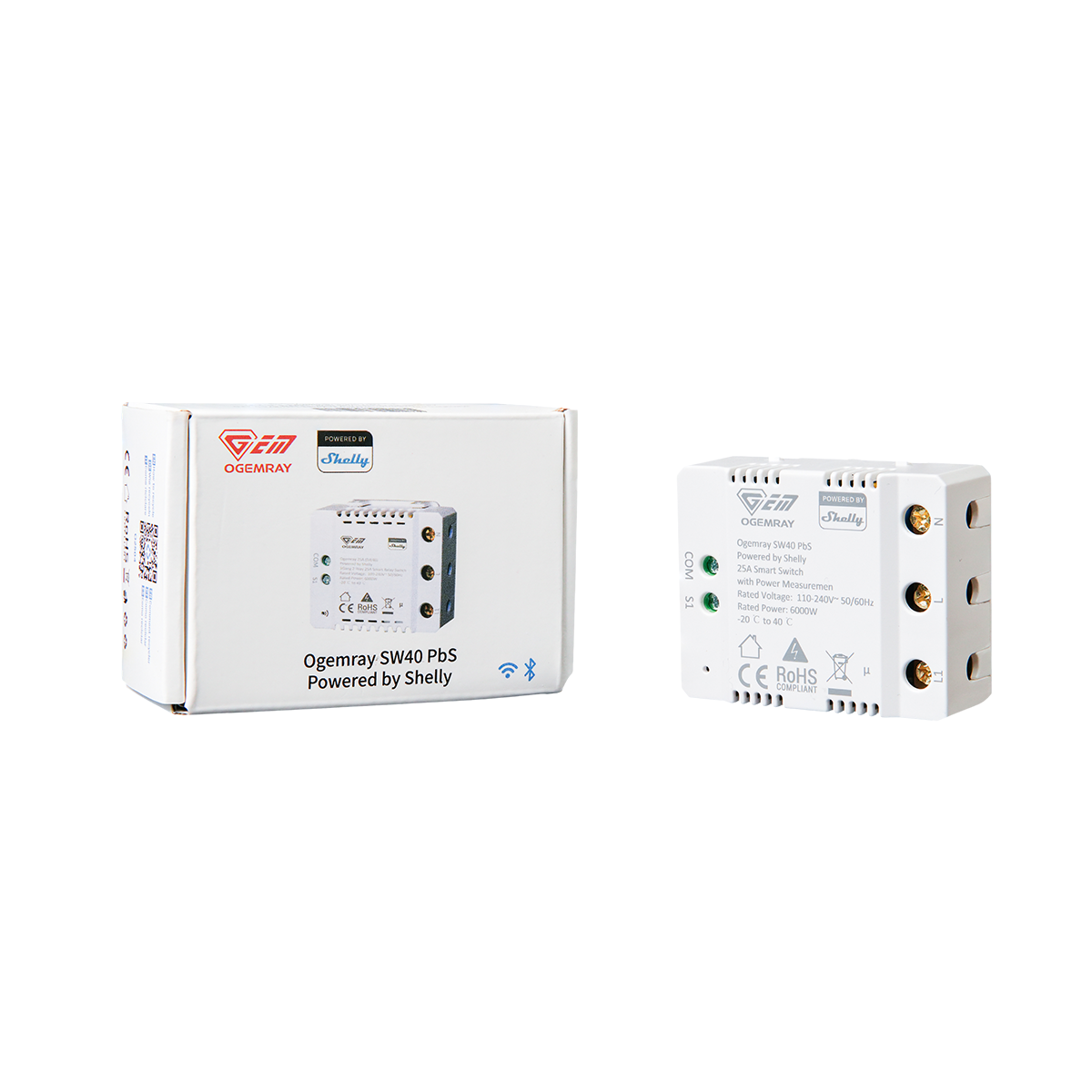 Ogemray 25A Smart Relay - High-Load Switch & Energy Meter, Powered by ...