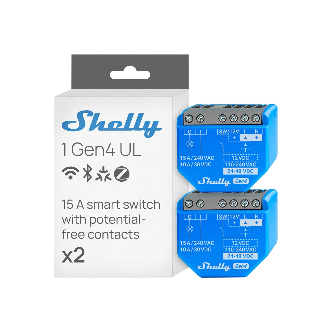 Shelly 1 Gen4 UL-Certified 2-pack