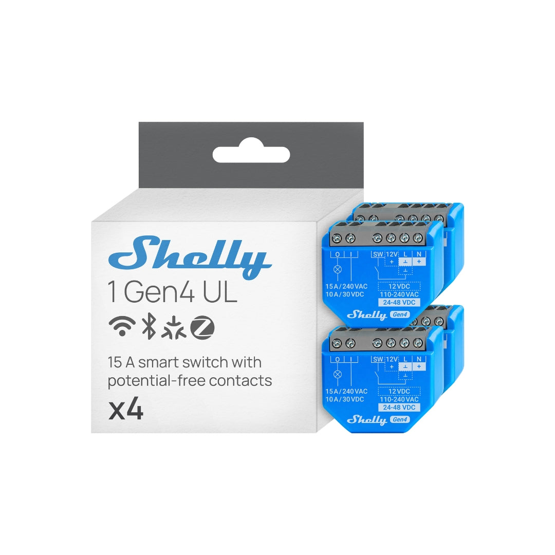Shelly 1 Gen4 UL-Certified 4-pack