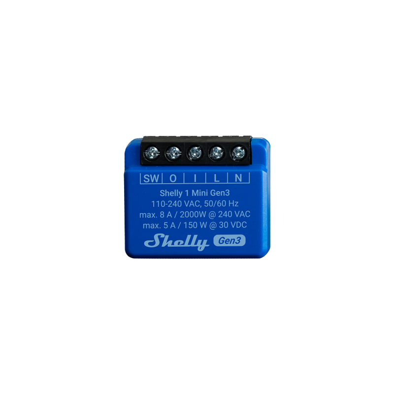 Shelly 1 Mini Gen3 - Relay Switches - Shelly USA