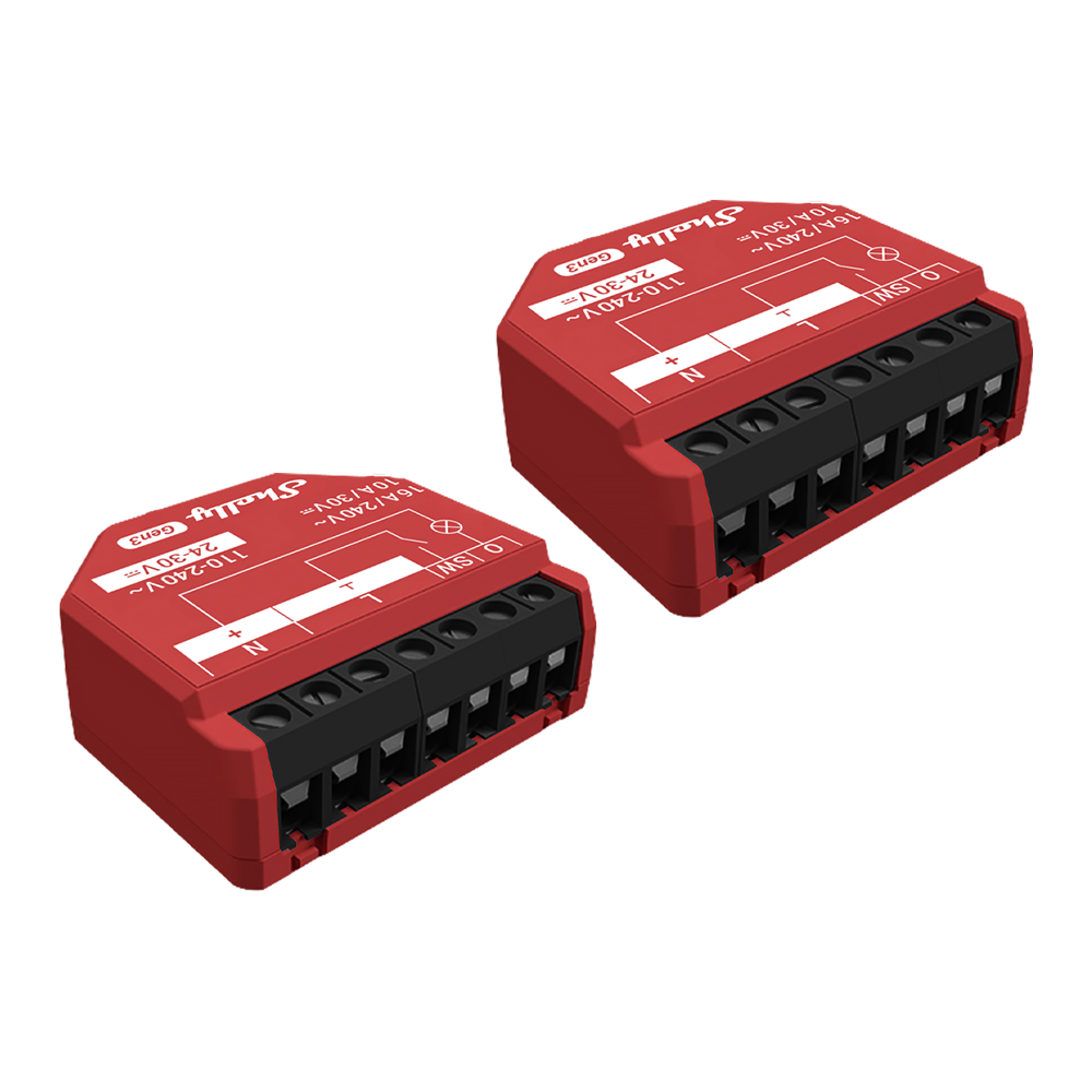 Shelly 1PM Gen3 x2 - Relay Switches - Shelly USA
