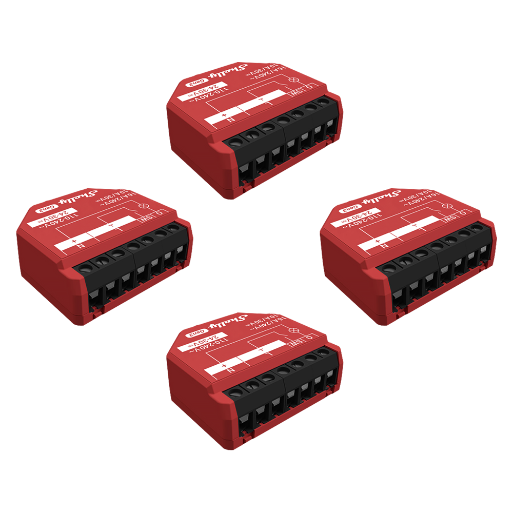 Shelly 1PM Gen3 x4 - Relay Switches - Shelly USA