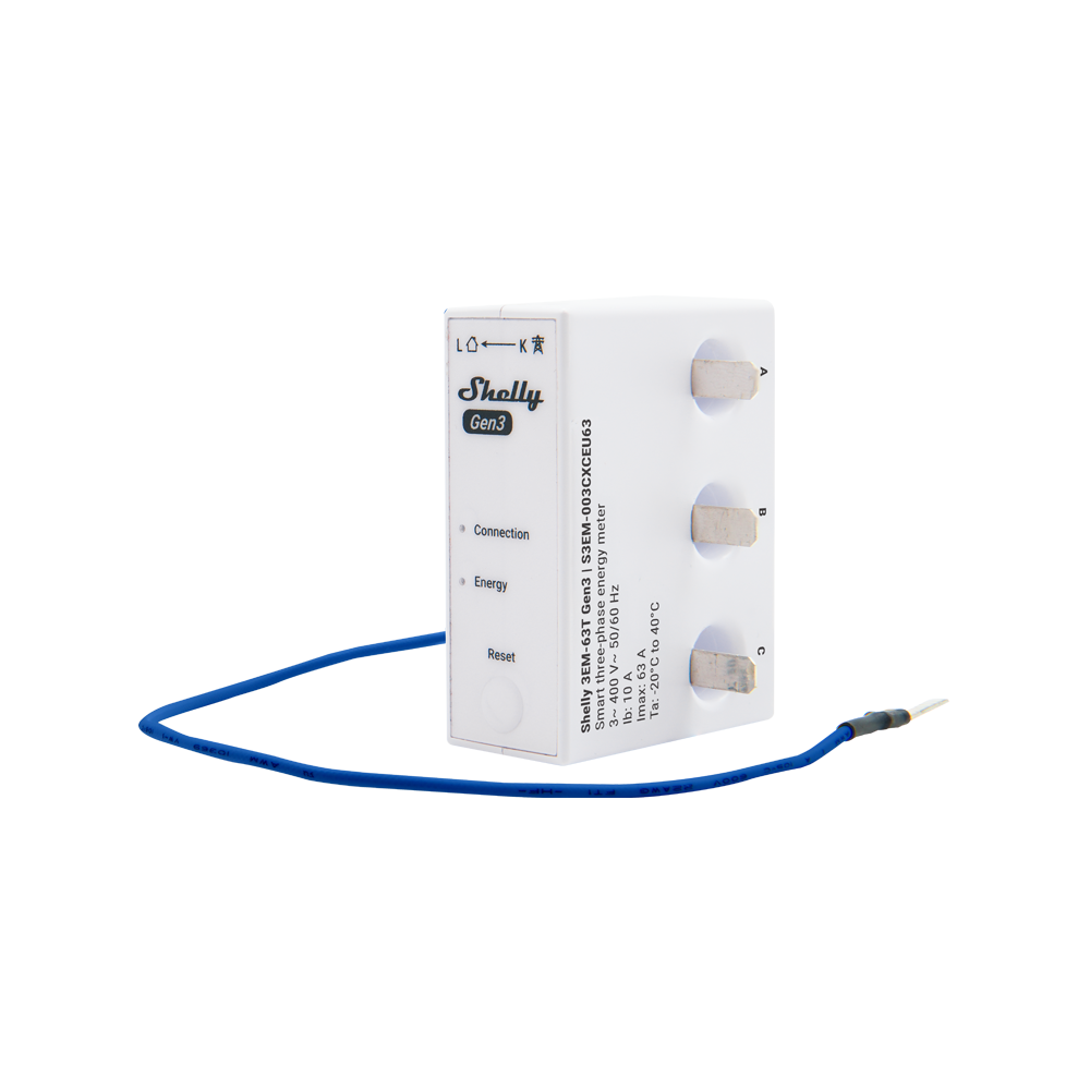 電気ウォーマー 3コンパートメント Shelly 3EM-63T Gen3 - 63A 3-Phase Smart Energy Meter - | Shelly USA