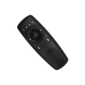 The Shelly USA Shelly BLU Remote Control ZB Black is a black wireless presentation remote with a central joystick, two arrow buttons, LED indicators, and a textured grip, shown on a plain white background.