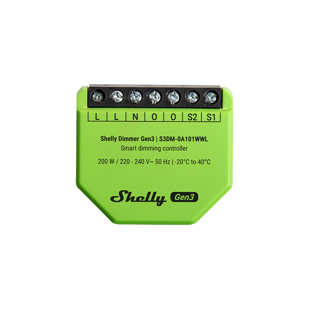 Shelly Dimmer Gen3 (EU Version) - Dimmer Switches - Shelly USA