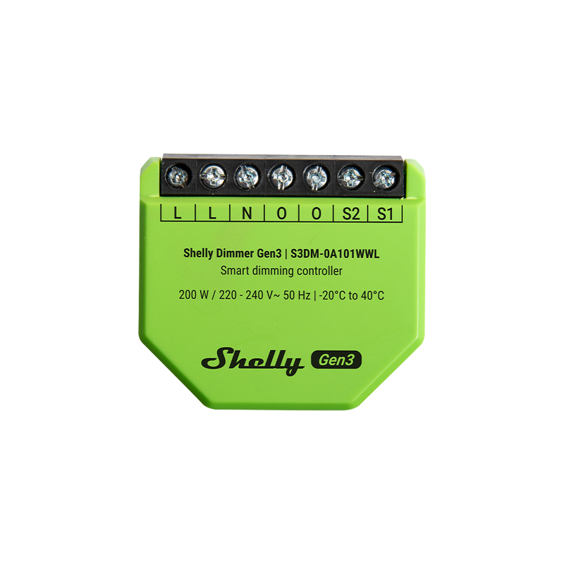 Shelly Dimmer Gen3 (EU Version) - Dimmer Switches - Shelly USA