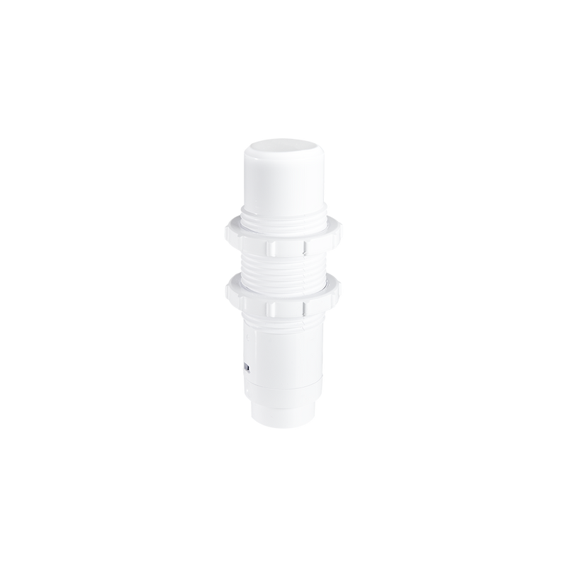 The Shelly BLU Distance by Shelly USA is shown with a white plastic, hexagonal middle section and two cylindrical ends, set against a plain light grey background.