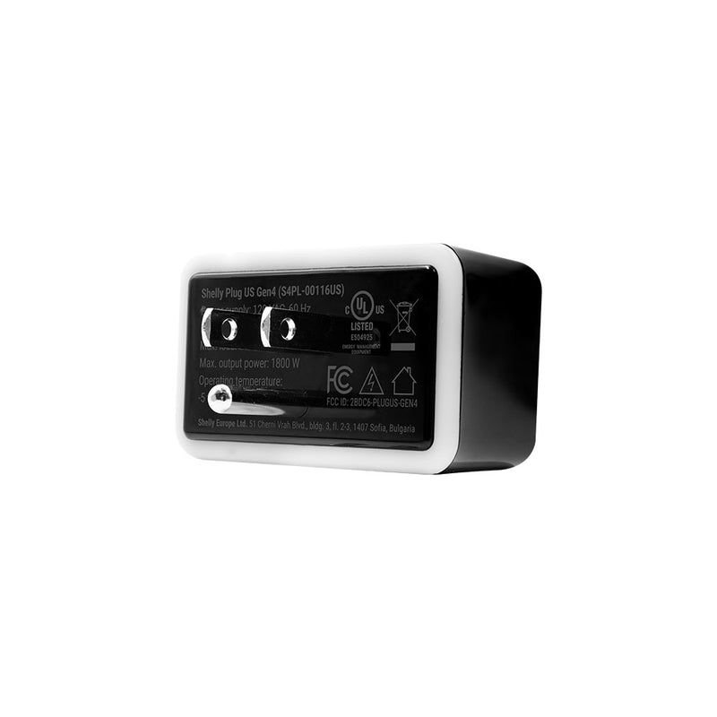 SHELLY Wifi-stopcontact Plug S Gen3, Matter, zwart, 4 stuks SHELLY Wifi-stopcontact Plug S Gen3, Matter, zwart, 4 stuks