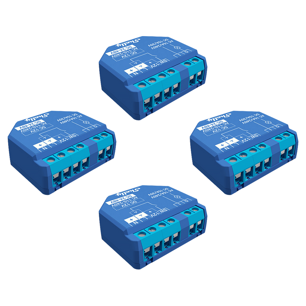 Shelly Plus 1 Non-UL x4 - Relay Switches - Shelly USA