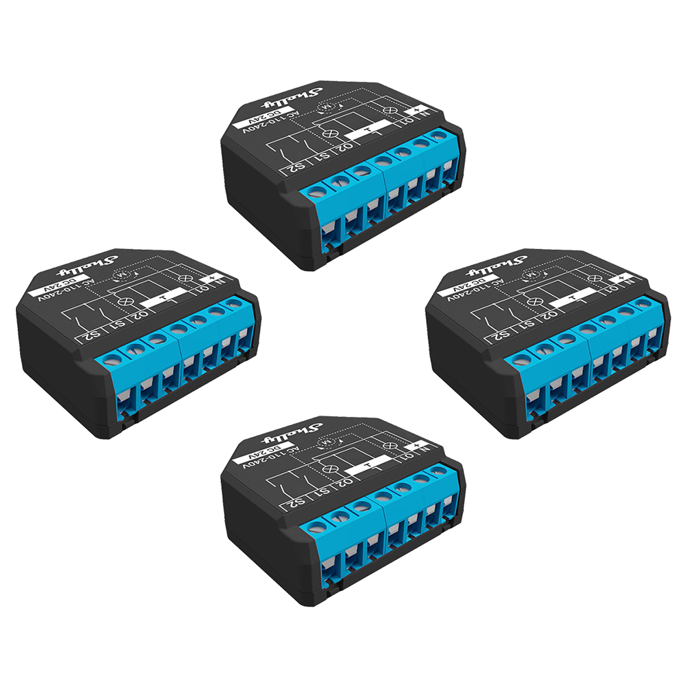 Shelly Plus 2PM UL-Certified - 4 pack - Relay Switches - Shelly USA