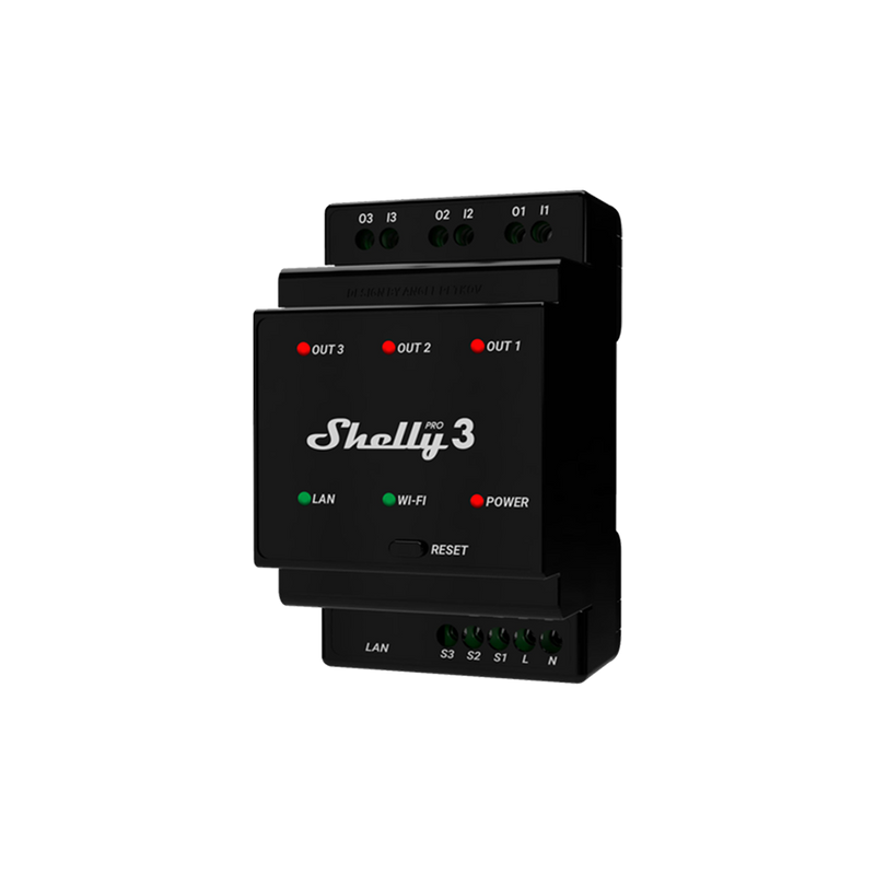 Shelly Pro 3 - Relay Switches - Shelly USA