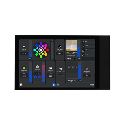 The Shelly Wall Display XL Black is a 10.1-inch touchscreen in-wall panel with a sleek interface, letting you control lighting, music, climate, cameras, and security systems—all backed by reliable Wi-Fi 6 connectivity.