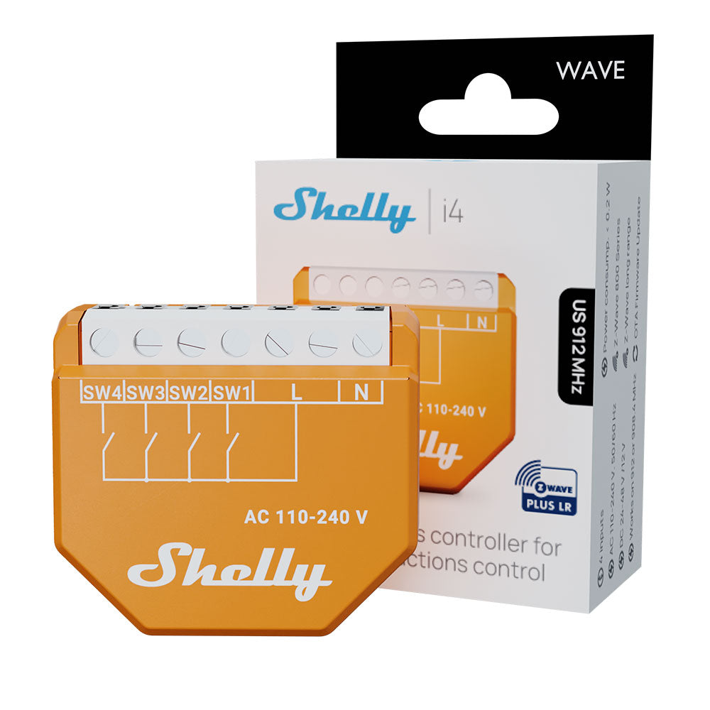 Shelly Wave i4 - Relay Switches - Shelly USA