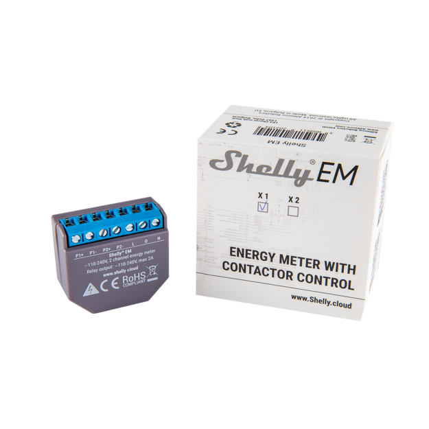 Shelly EM + 120A Clamp - Energy Meters - Shelly USA