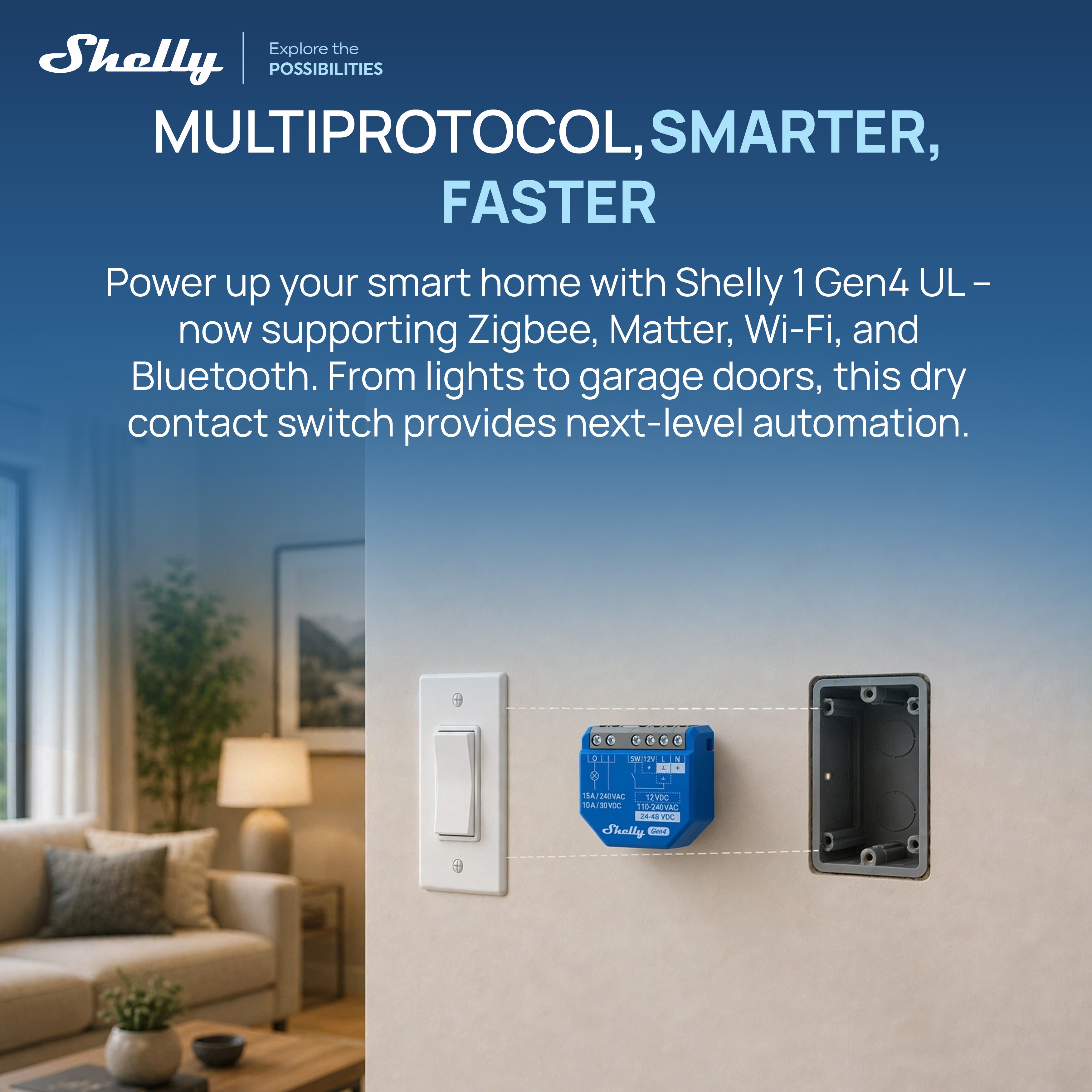 Shelly 1 Gen4 UL-Certified 4-pack