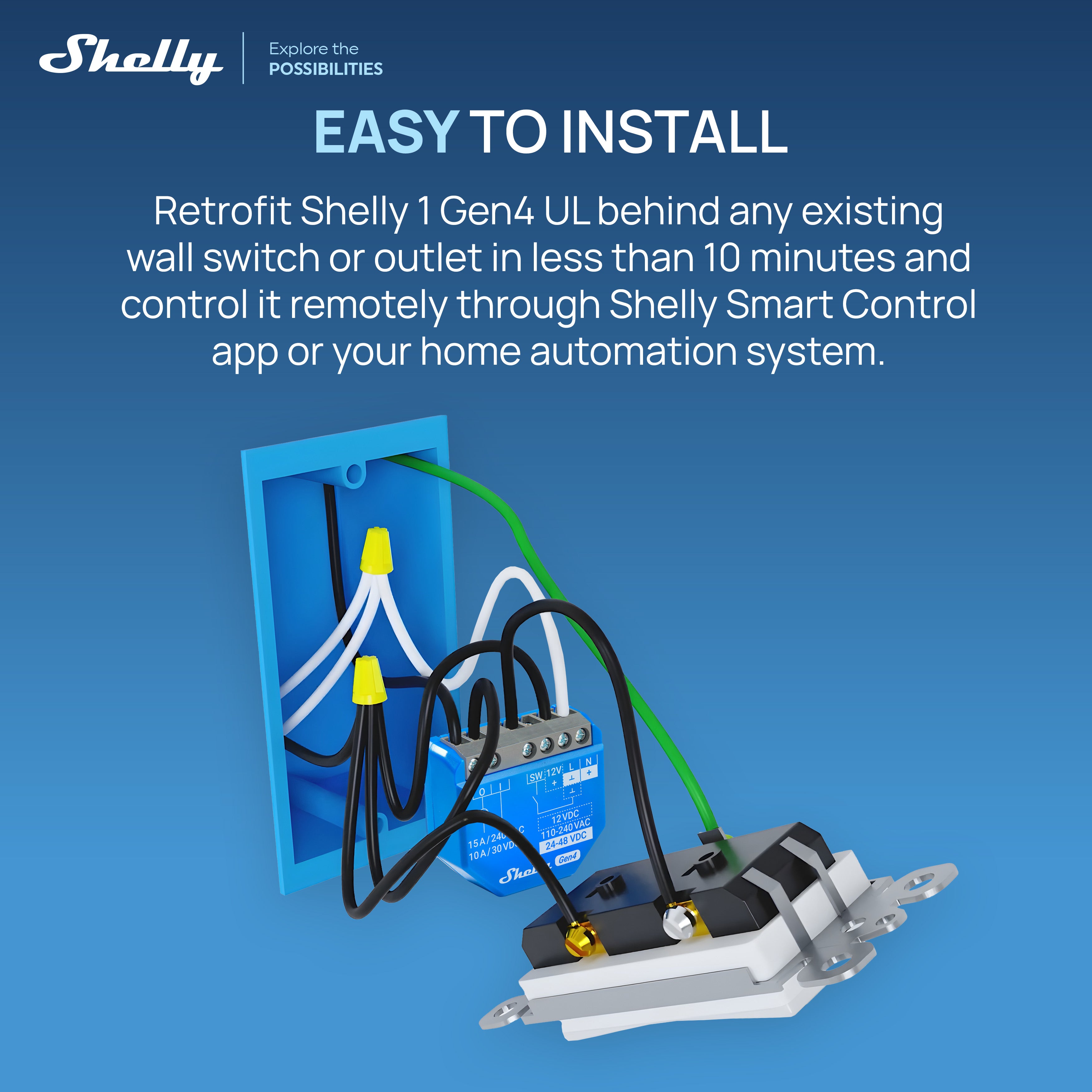 Shelly 1 Gen4 UL-Certified 4-pack