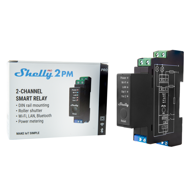 Shelly Pro 2PM - Relay Switches - Shelly USA