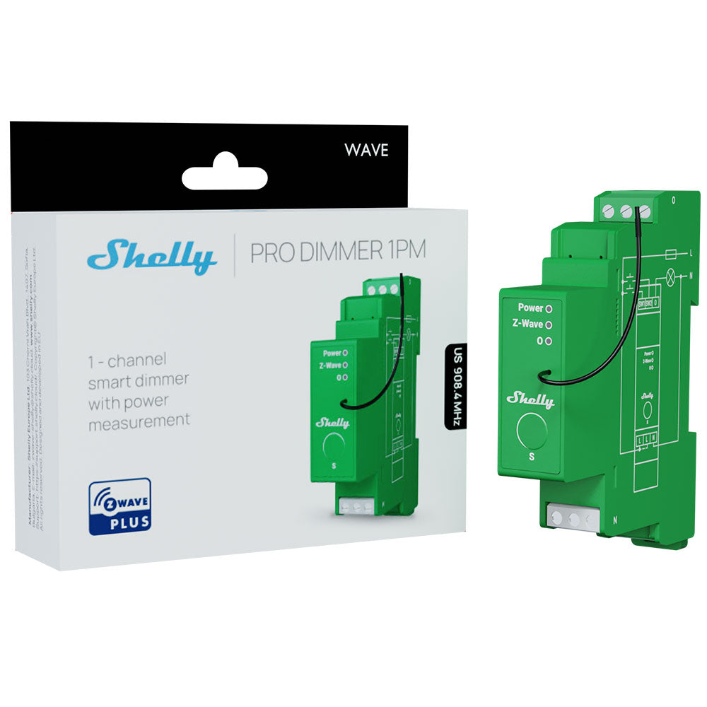 Shelly Pro Dimmer 1PM – lichtdimmer, wifi LAN, geïntegreerde verbruiksmeter, 1 kanaal 200 W, op DIN-rail, halogeen- en ledlampen, compatibel met Alexa & Google Home, iOS- en Android-app Shelly Pro Dimmer 1PM – lichtdimmer, wifi LAN, geïntegreerde verbruiksmeter, 1 kanaal 200 W, op DIN-rail, halogeen- en ledlampen, compatibel met Alexa & Google Home, iOS- en Android-app