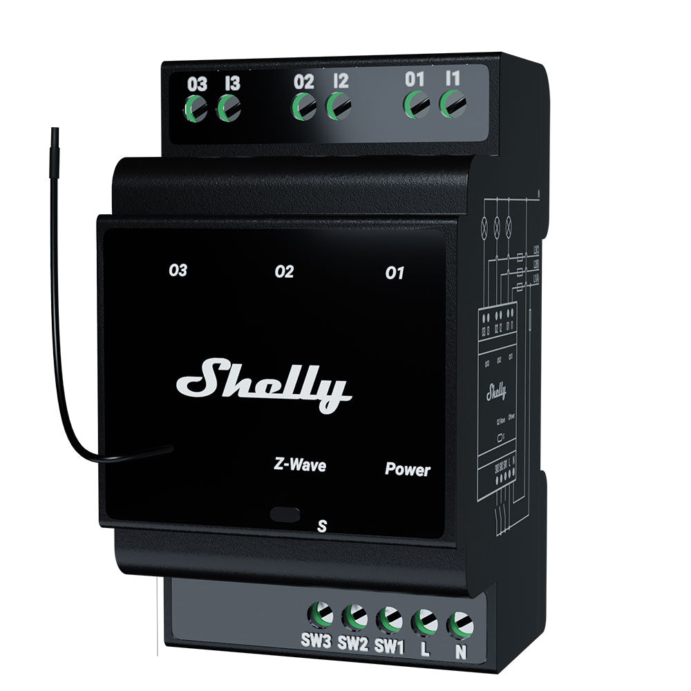 Shelly Z-Wave Pro 3 Long Range - | Shelly USA