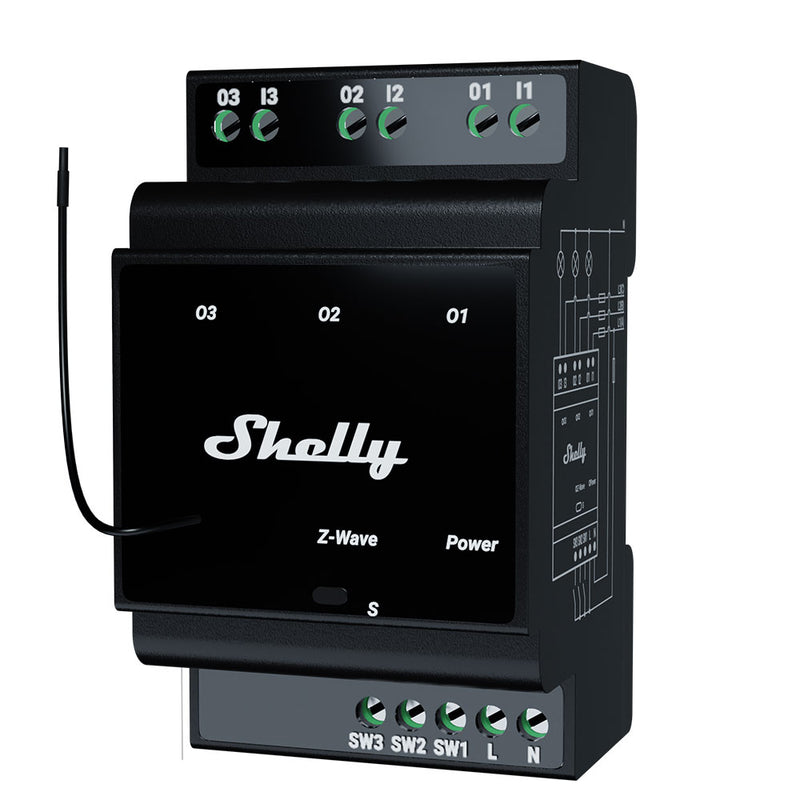 Shelly Wave Pro 3 US - Relay Switches - Shelly USA