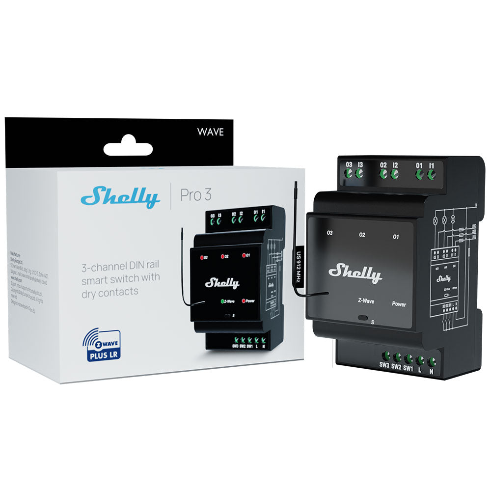 Shelly Wave Pro 3 US - Relay Switches - Shelly USA