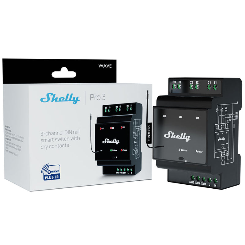 Shelly Wave Pro 3 US - Relay Switches - Shelly USA