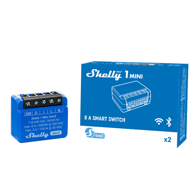 Shelly 1 Mini Gen3 - Relay Switches - Shelly USA
