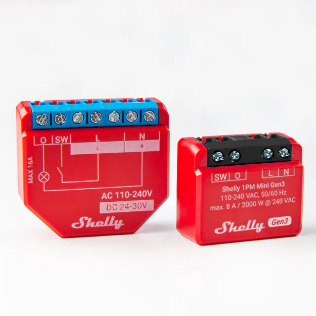 Shelly 1PM Mini Gen3 x2 - Relay Switches - Shelly USA