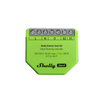 The Shelly USA Shelly Dimmer Gen4 US UL-Certified is a green Matter-certified smart dimmer controller with labeled terminals (L, N, O, S2, S1) and front-printed specs, ideal for smart dimming of electrical devices.