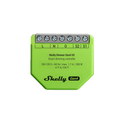 The Shelly USA Shelly Dimmer Gen4 US UL-Certified is a green Matter-certified smart dimmer controller with labeled terminals (L, N, O, S2, S1) and front-printed specs, ideal for smart dimming of electrical devices.